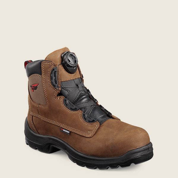 レッド ウィング(Red Wing) FlexBond - 6インチBOA®防水安全つま先 ブーツ メンズ ブラウン JP27618